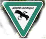 Hinweisschild Landschaftsschutzgebiet - (mit Adler) -beispielhaft da die Kennzeichnung Ländersache ist.