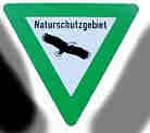 Hinweisschild Naturschutzgebiet (mit Adler)